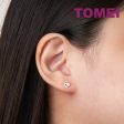 TOMEI Shining Button Earrings, White Gold 750 Cheap