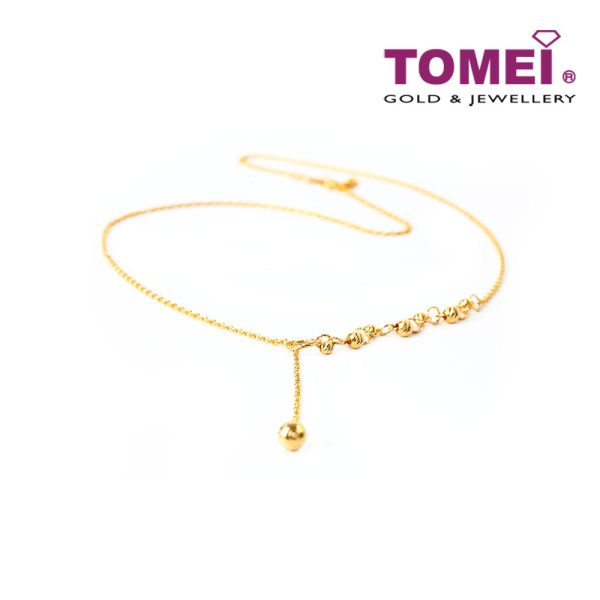 TOMEI Contradistinctively Glamorous Elegance Necklace, Yellow Gold 916 For Sale