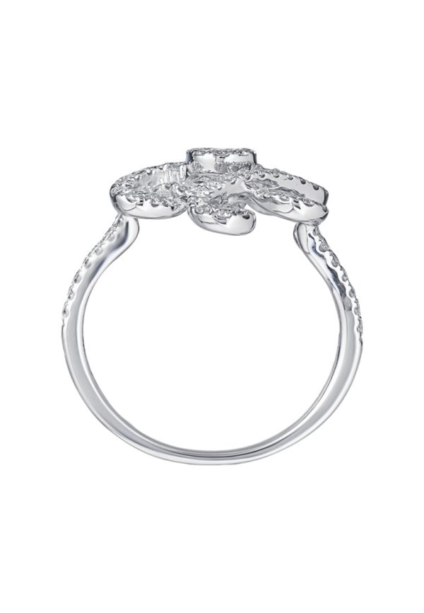 TOMEI Ruyi Knot Diamond Ring, White Gold 750 For Cheap