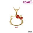 TOMEI x Hello Kitty Yume with Red Bow Pendant, Yellow Gold 916 (HK-YG0453P-EC-2.15G) Online Sale