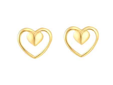 TOMEI Lusso Italia Double Love Earrings, Yellow Gold 916 Sale