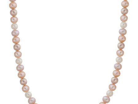 TOMEI Pearlfect Love Single Strand Necklace I Natural Mixed Pink For Cheap