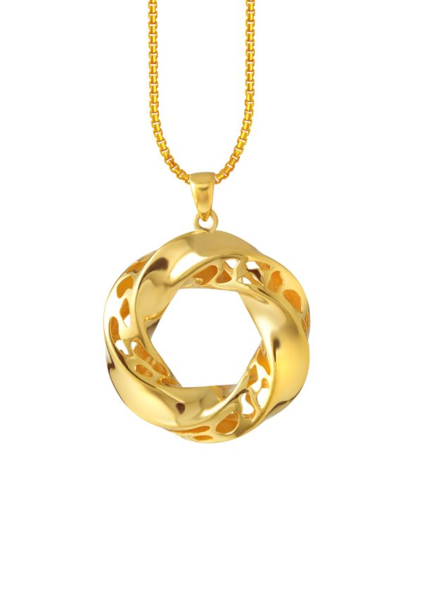 TOMEI Lusso Italia Swirly Pendant, Yellow Gold 916 For Cheap