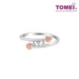 TOMEI Love Is Beautiful Collection Diamond RIng, White+Rose Gold 585 Hot on Sale