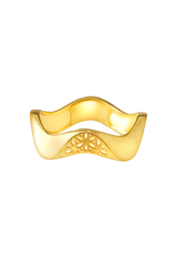 TOMEI Sri Puteri Collection Wavy Ring Yellow Gold 916 Supply