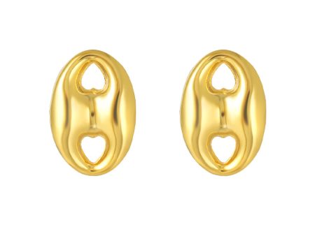 TOMEI Lusso Italia Button Earrings, Yellow Gold 916 Online