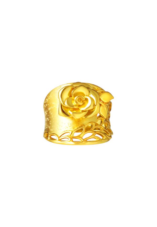 TOMEI Sri Puteri Collection Rosa Ring, Yellow Gold 916 Hot on Sale