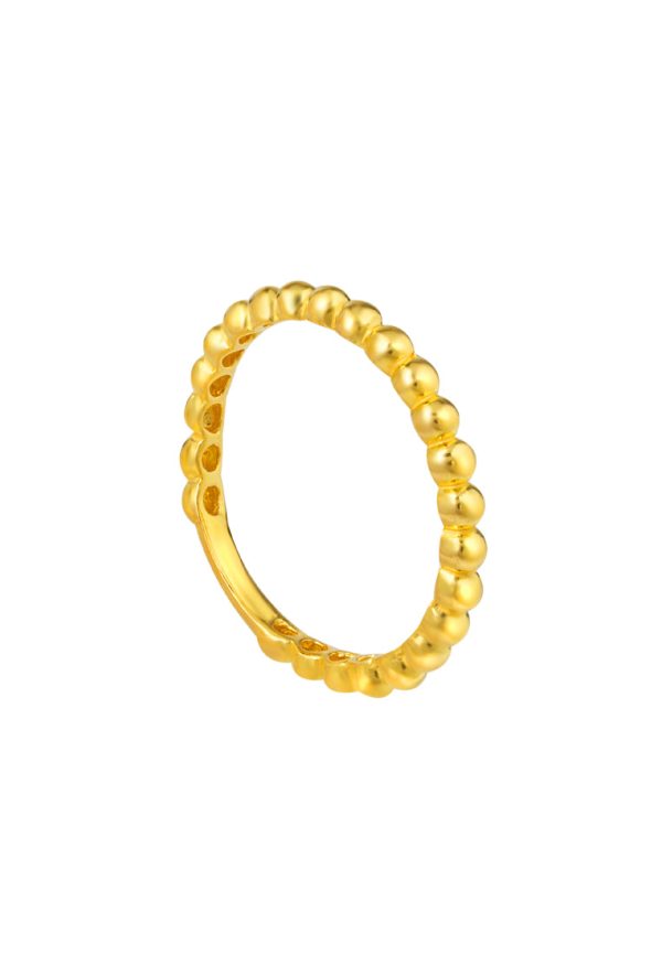 TOMEI Mix & Match Stackable Ring (2 Pcs), Yellow Gold 916 Fashion