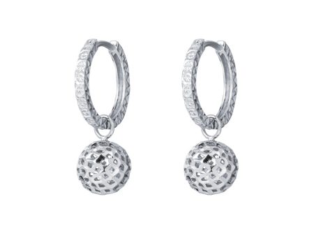 TOMEI Sphericity in Luminescence Duo Earrings, White Gold 585 Sale