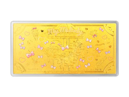 TOMEI X SANRIO My Melody Merry-Go-Round Gold Foil 1G, Yellow Gold 9999 Fashion