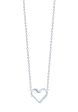 TOMEI Wave-Inspired Heart Shaped Necklace, White Gold 585 For Discount