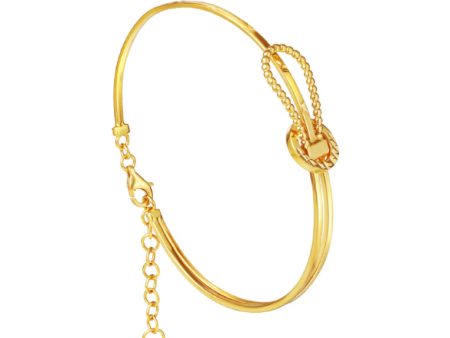 TOMEI Lusso Italia Knot Bangle, Yellow Gold 916 Online