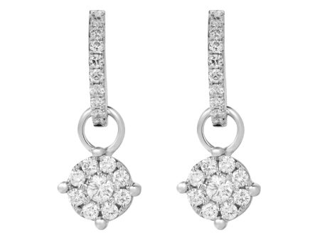 TOMEI Bedazzlingly Frabjous Sparks Diamond Earrings, White Gold 585 (E1007) Supply