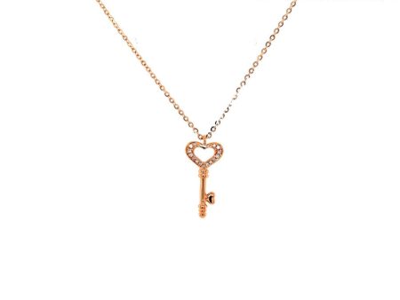 TOMEI Key To Happiness Diamond Necklace, Rose Gold 750 For Cheap