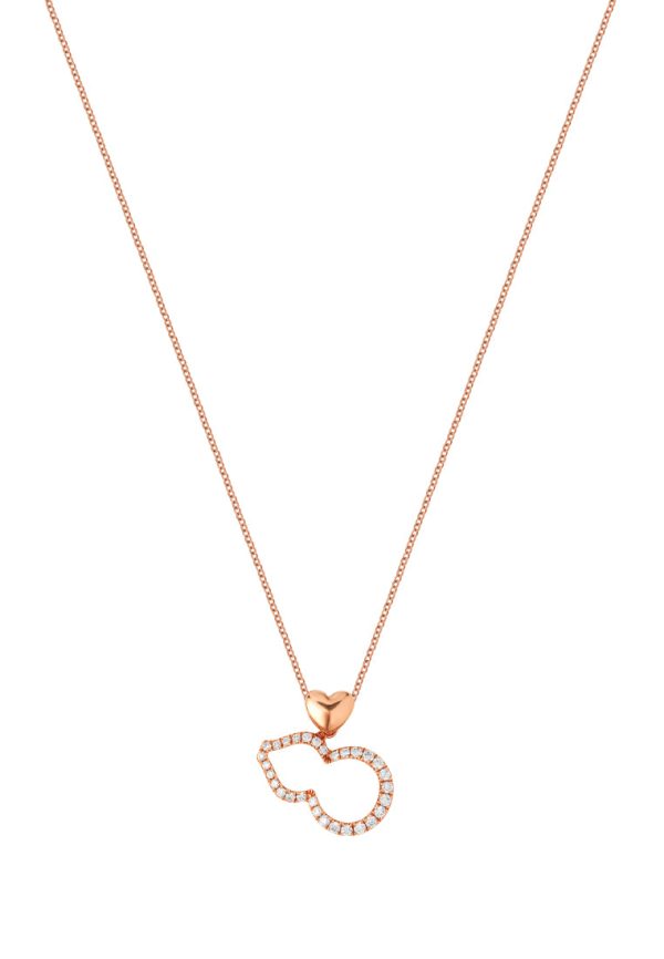 TOMEI Rouge Collection, Lovely Hulu Necklace Rose Gold 750 Sale