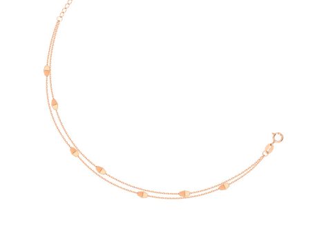 TOMEI Rouge Collection Double Strands Bracelet, Rose Gold 750 For Discount