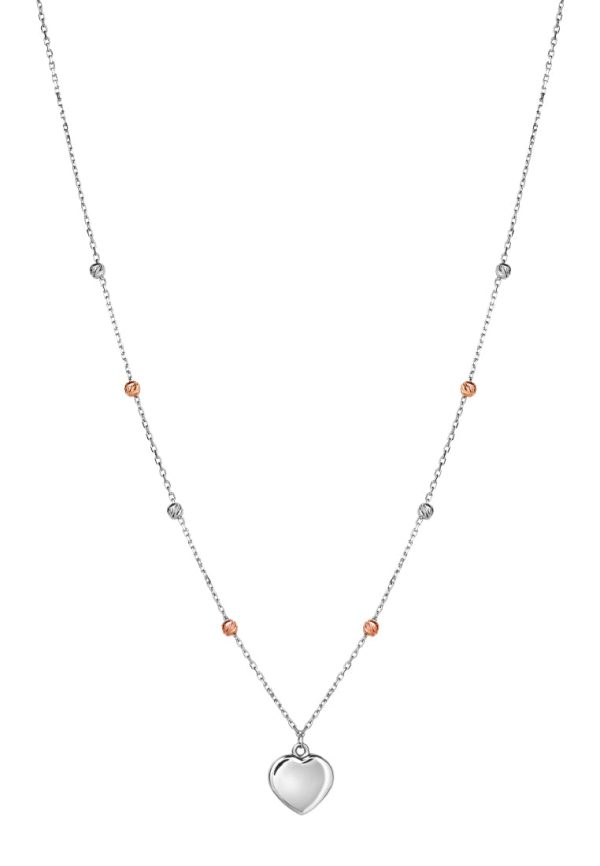 TOMEI Tri-Tone Beads Necklace, White+Rose+Yellow Gold 585 For Sale