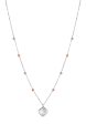 TOMEI Tri-Tone Beads Necklace, White+Rose+Yellow Gold 585 For Sale