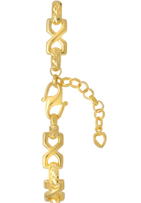 TOMEI X-Linked Bracelet, Yellow Gold 916 For Sale