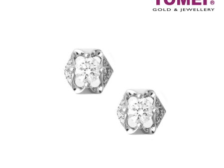 TOMEI Refulgent Rays of Glamour Earrings, Diamond White Gold 750 (E1407) Supply