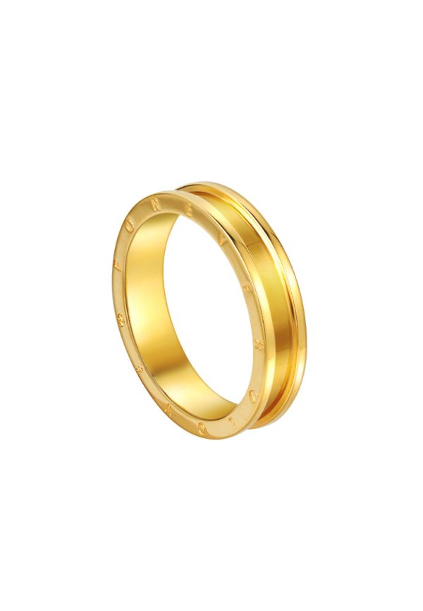 TOMEI True Love Couple Ring, Yellow Gold 916 Supply