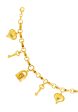 TOMEI Lusso Italia Love Lock Bracelet, Yellow Gold 916 Discount