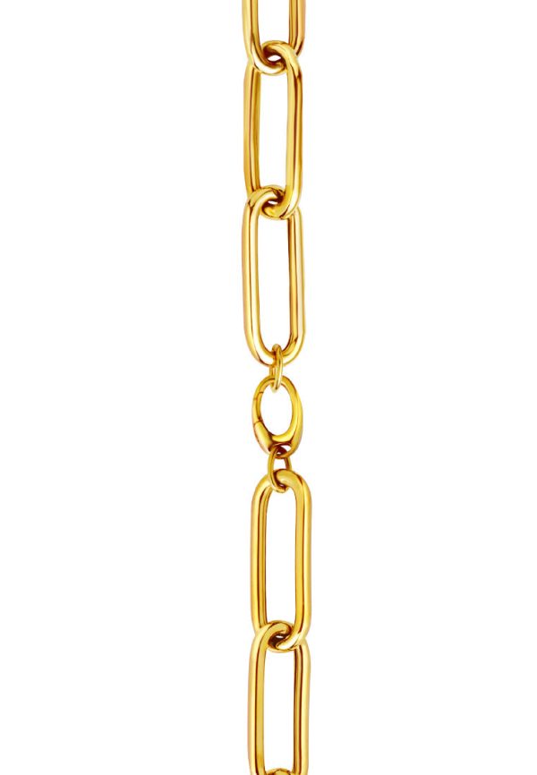 TOMEI Lusso Italia Bold Link Statement Bracelet, Yellow Gold 916 Online