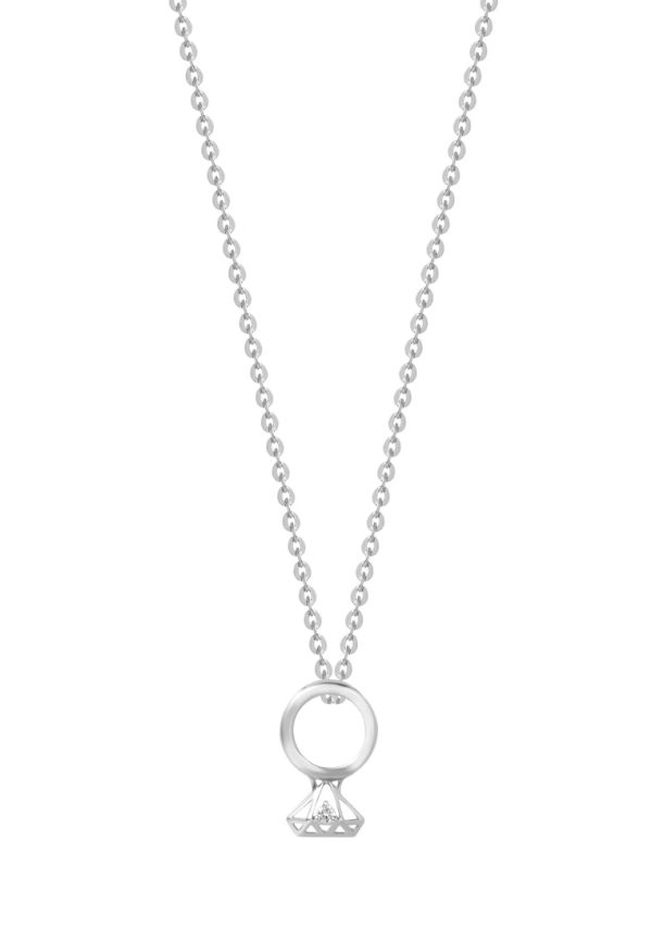 TOMEI Diamond Pendant Set, White Gold 375 585 Online now