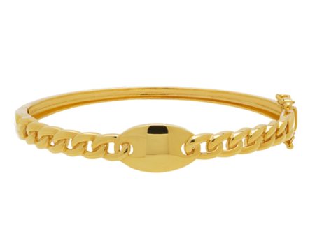 TOMEI Linked at the Center Bangle, Yellow Gold 916 on Sale