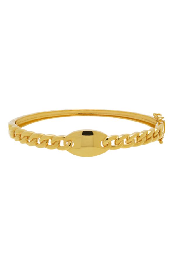 TOMEI Linked at the Center Bangle, Yellow Gold 916 on Sale