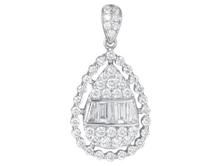 TOMEI Diamond Pendant, White Gold 750 Cheap