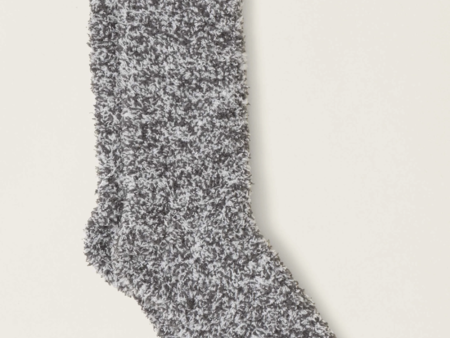 Cozy Chic Heathered Women’s Sock - Slate Blue + White Online Sale