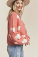 Lovely Heart Sweater - Red Discount