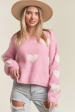 Lovely Heart Sweater - Candy Discount