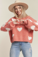 Lovely Heart Sweater - Red Discount